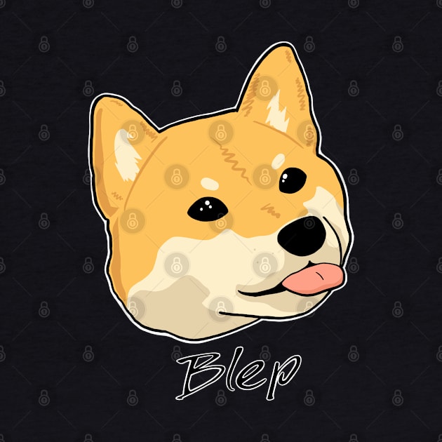 shiba inu blep tongue by sivelobanova